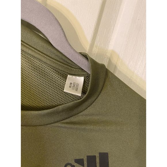 Adidas Alpha Skin Climalite Olive Green Top; Size Small - Picture 5 of 6